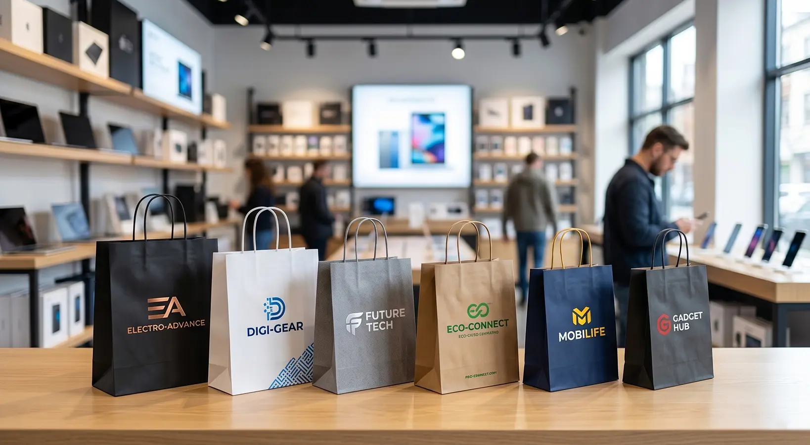 papírtáska termékek instore környezetben