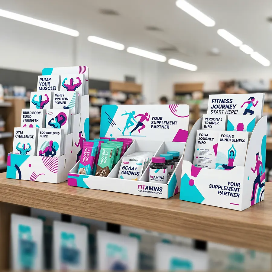 pult display nyomdai termékek